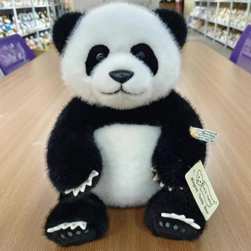 Realistic Stuffed Panda Plush Toy, Lifelike Sitting Panda Plushies